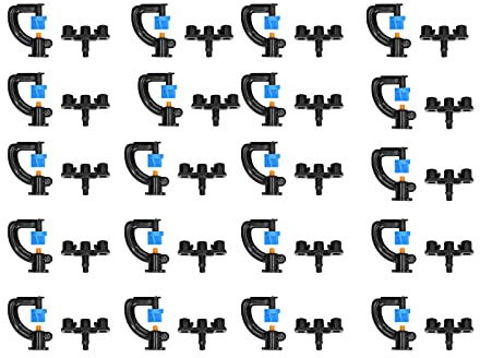 20 Set Refraction Spray Buse, G Type Rotation Buse Arroser d'arrosage, pour irriguer Les Arbres fruitiers, Les arbustes, Les serres, Les pépinières