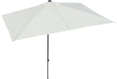 Ombrellone rettangolare da 200 x 100 cm, impermeabile, mezza parete per giardino, balcone, piscina, baldacchino per esterni, colore beige