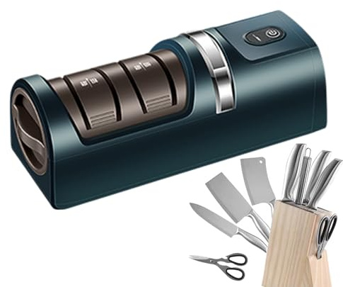 Ylnailky Affûteur Électrique Universel Professionnel,Aiguiseur De Couteaux Électrique Rechargeable USB | Outil Automatique Pour L'entretien Des Lames | Maison Pâtisserie Restaurant Extérieur