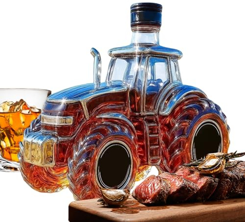 Opdestn Botellas Para Bebidas Alcohólicas,Dispensador De Alcohol Con Forma De Tractor 300 ml | Botella Decantadora De Para Whisky | para Brandy Bourbon Bebidas Reunión Familiar Fiesta Navidad Bodas