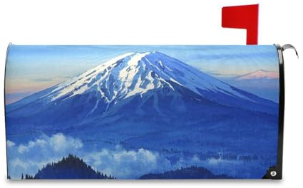 Yoogain Blu Cartoon Montagna Paesaggio Decorativo Della Cassetta Delle Poste Coperture per Mardi Unico Patricks Day Copertura Della Cassetta Postale di Formato Standard per Buzon