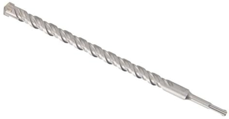 FUANA SDS Plus, punta da trapano in carburo massiccio per trapano a percussione, testa a 4 frese per cemento, pietra, mattoni, argento, 25 x 310 mm