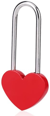 Cadenas Coeur, Serrure Coeur Rouge, Cadenas d'amour Cadenas en Forme de Cœur Sans Clé, pour Couples, Mariage, Saint-Valentin, Anniversaire, Voyage, Pont de l’Amour, Souvenir Romantique (1 PCS)