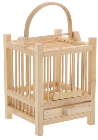 FONDOTIN Gabbia per Insetti in bambù 8X8X8 CM Ventilazione Migliorata Contenitore per Grilli e Cavallette Terrario Sicuro per Osservazione e Allevamento