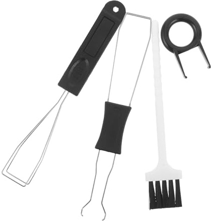 Toddmomy Extracteur de Touches pour Clavier Mécanique 4 Pièces en Métal | Brosse de Nettoyage, Outil Compact et Portable, Entretien DIY au Bureau