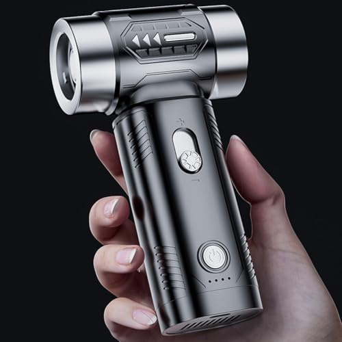 Lecreatekit Soplador de aire turbo sin escobillas de 100000 RPM para limpieza electrónica, alimentado por USB-C de 80 W, 5.8 x 3.2 x 1.85 pulgadas, incluye boquillas y cepillos, compatible con