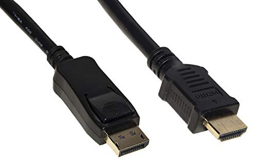 LINK LKCDPH5003 - Confezione 3 Cavi DisplayPort 1.2 → HDMI® 1.4 5m – Contatti Dorati, 4K×2K 30Hz – Compatibile PC, Notebook, Monitor, HDTV