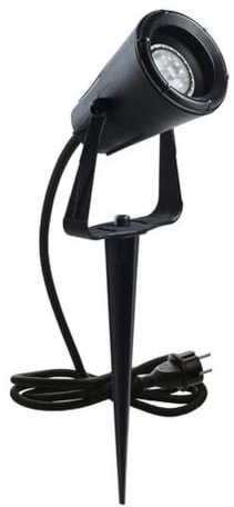 DOPO LIGHTING - Proyector de jardín GERÓNIMO, poliamida, negro IP67, GU10 4,5W, Ilumina tus zonas ajardinadas, patios, senderos.