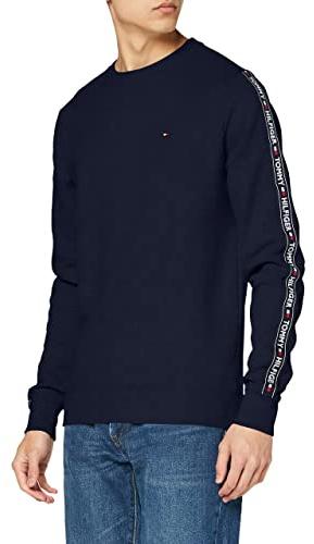 Tommy Hilfiger Herr Track Top Ls Hwk Pyjamasöverdel, Blå, M