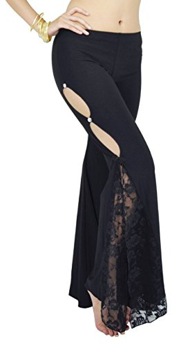 Astage Frauen Lace Side Split Hosen Indien Dance Trousers Arabic Dance Wear