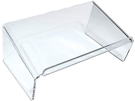 Kingdom KTL3 Tioga Tabletop Acrylic Lectern for Any Evenly Flat Tables Surface and Reading Stands Perfect for Books and eBooks on Tablet Reading and Display - Clear