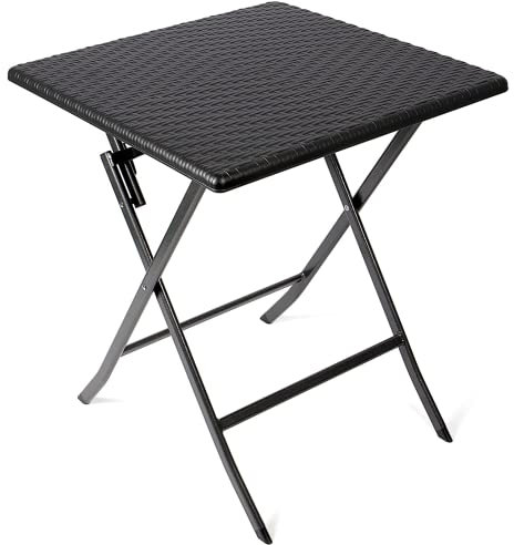 PAPILLON 8044500 Tavolo Pieghevole Quadrato Effetto Legno Colore Antracite 62x62x73h cm