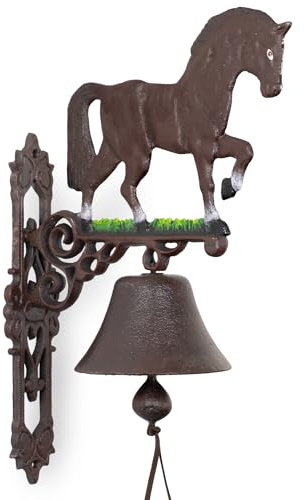 Moritz Gusseisen Glocke Türglocke Pferd Landhaus Reiten zum Aufhängen für Koppel Stall