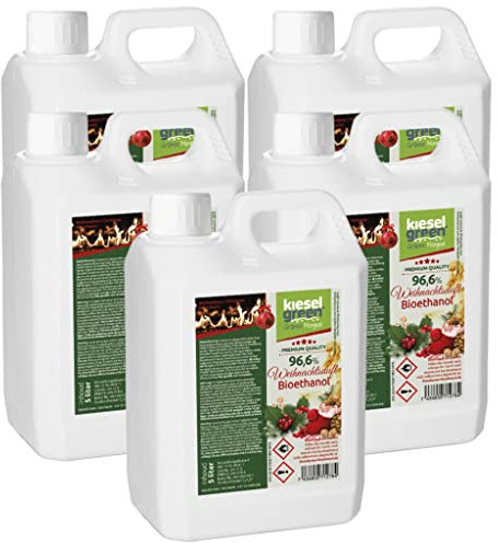 KieselGreen Bioethanolo 25 litri con Fragranza per Caminetto a Etanolo – Bio-etanolo profumato per Ambienti, molte Fragranze - Profumo per Caminetto a bioetanolo da Interno o da Tavolo