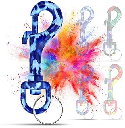 KEYU NEU Bolzenkarabiner Handarbeit | Jeder Karabiner ein Unikat | Karabinerhaken | Karabiner Schlüsselanhänger | Karabinerhaken mit Drehgelenk | Karabiner Hundeleine | Wirbelkarabiner