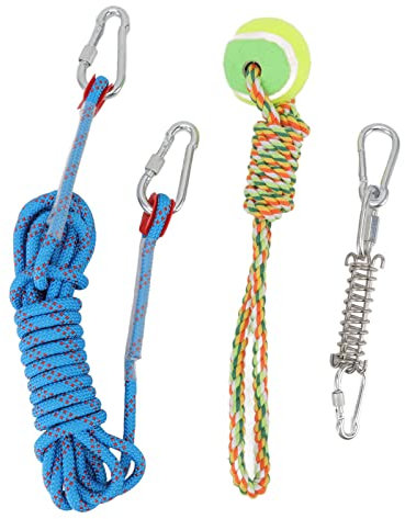 Pssopp Hängendes Bungee-Schleppspielzeug für Hunde, Flexibel, Lustig, Federstange, Hundeseil, Spielzeug für Mittelgroße Hunde, GPS-Tracker, Spielverfolgung und Spurüberwachung