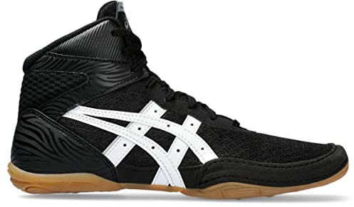 ASICS Kid's Matflex 7 Grade School Wrestling Shoes, 6, Black/White