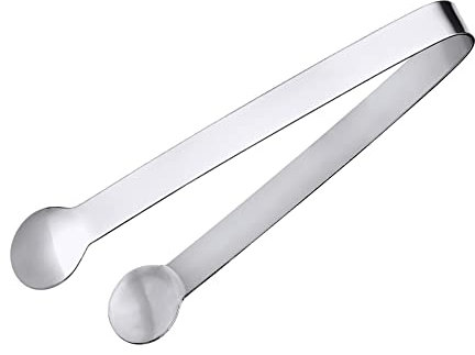 EDZARD Linda - Pinzas para hielo (18,5 cm, acero inoxidable pulido)