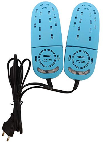 Booso Trockene Schuhe mit violettem Licht, einziehbar, zum Trocknen von Schuhen, Desinfektion von UV-Schuhen, Lufterfrischer für Füße, azurblau, europäischer Stecker
