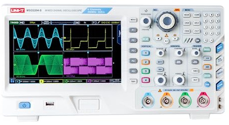 UNI-T MSO2204-S digitales Phosphoroszilloskop mit 4 Kanäle(analog), 16 Kanäle(digital), 2GSa/s, 200MHz, 56Mpts