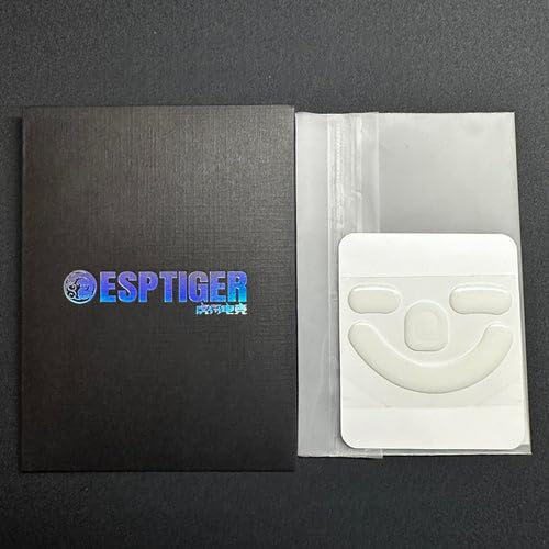 ESPTIGER Esports Tiger ICE V2 - Razer Deathadder V3 Pro Gaming Mouse, Black, USB, 5 Buttons, Ambidextrous, Modern, Animal Print, Matte Finish, Smooth Glide Coating, 1 Count, Replacement Mouse Feet