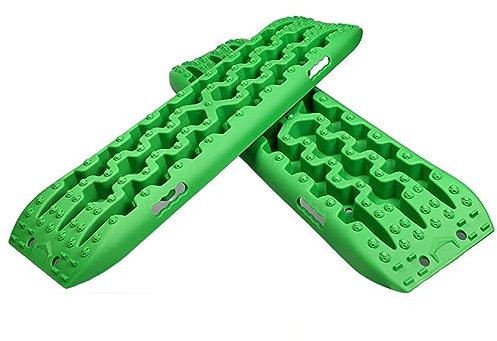 Offroad-Traktionsbretter, Autoreifen-Traktionsmatten, Reifen-Recovery-Track-Pad, Reifen-Grip-Fahrzeug-Traktions-Recovery-Tracks, Sand-Schlamm-Schnee-Track (Farbe: Rot, Größe: 41,7 x 12,2 Zoll – 2 St