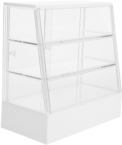 Toyvian Puppenhaus Bäckereischrank Modell 1:12 Mini Ladenschrank Kuchenvitrine Puppenhaus Möbel Simulations-Minischrank Dekoration Für Kinder Spielzeug