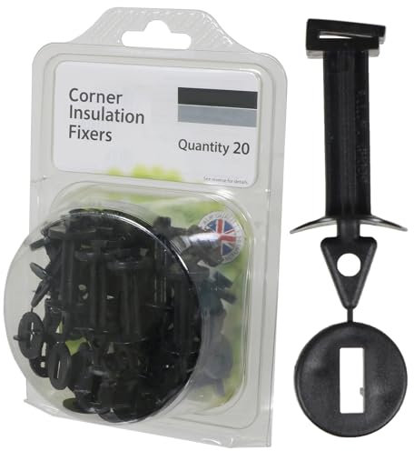 Spares2go Gewächshaus-Eckisolierung, Schattierungsfixierer, Luftpolsterfolie, PVC-Kunststoff-Rahmen-Clips (20 Stück)