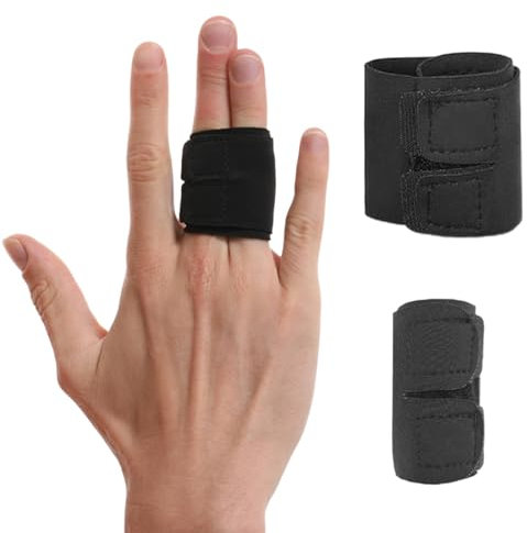 Finger Splint, 2 PCS Breathable Finger Buddy Wraps Finger Sleeve, Support Adjustable Elastic Finger Brace Sports Aid, for Arthritis Trigger Finger Finger Pain Relief and Sport Injuries