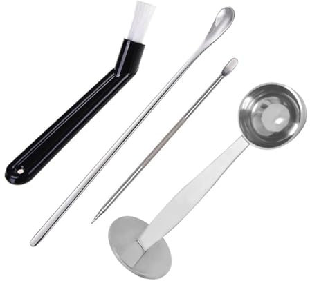 Booso Coffee Spoon Tool Kit Coffee Tamper Spoon Stirring Spoon Coffee Art Pen Dual Coffee Tamping Scoop Kit