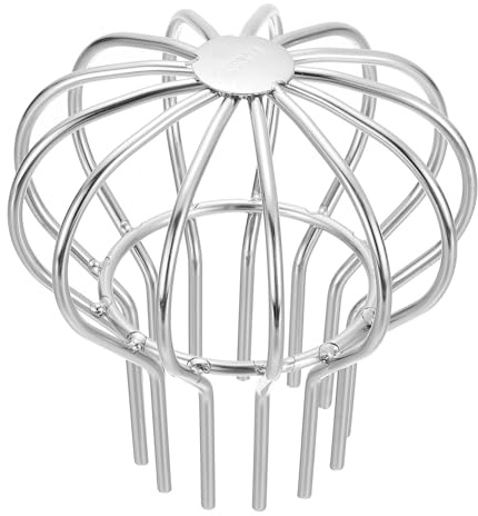 PATIKIL Protector de Canalón de 3 Filtro de Tubo de Bajada de Acero Inoxidable 304 Tapa de Línea Antibloqueo Cubierta de Drenaje Protector de Bajante Redondo