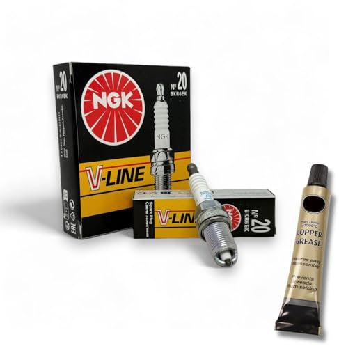 4x Zündkerzen V-Line passt für Citroen Saxo 1.1/1.4/1.6 Bj. 1996-2004 + Kupferfett