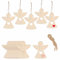 YIEUR 40 Ciondoli a Forma di Angelo in Legno, 8 cm, Disco con Spago, Decorazione Natalizia per Albero e Finestre