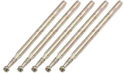 Dunxiles 5 Pezzi da 0,5 mm a 3 mm, Punta da Trapano Rotante a Sfera diamantata per rettifica, Intaglio, 5 Pezzi di Fresa diamantata sferica (Colore: 1,5 mm)