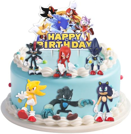 7 Stück Tortendeko Set, Mini Figuren Kuchen Deko, Cartoon Tortenfiguren Set Kinder Party Geburtstag Kuchen Dekoration für Mädchen Junge