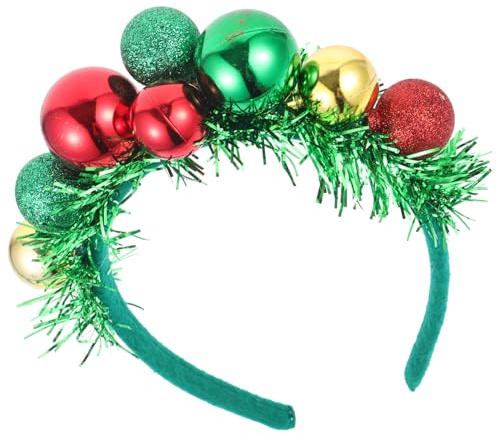 HAMPPLIES Serre-tête De Noël Créatif Avec Boule Verte Et Ruban Pour Accessoires Fête Serre Tête Noël Adulte Confortable Pour Ajout Festif Hiver Automne
