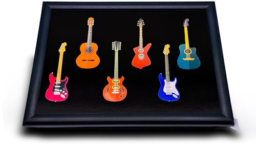 Large Wooden GUITAR DESIGN Soft Padded Cushioned Bean Bag Lap Dinner Laptop Food TV Tray UK