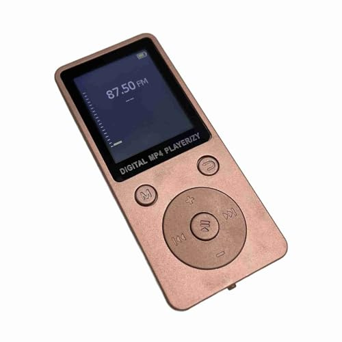 RASTKY MP3 Player with Built in Speaker Portable Screen MP4 Music Player Support 32GB Card with Headphone - Electronics/Portable & Video (Pink Gold)