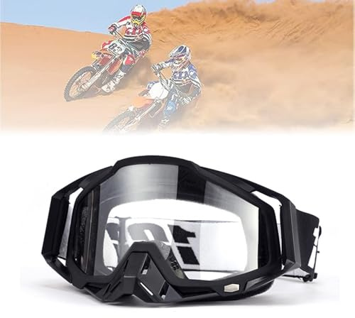 Högkvalitativa motorcykelglasögon, motocrossglasögon, motocrossglasögon med speglade, lämpliga för motorcyklar, racerbilar, offroad-racing, terrängmotorcyklar, mountainbikes, ski- eller öppna hjälmar
