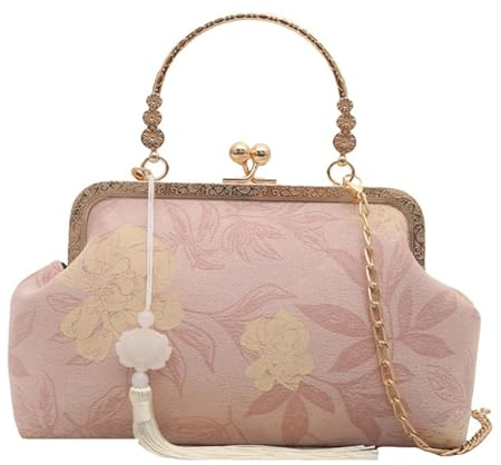 Delicada cadena de estilo chino, bolsa de noche con costuras intrincadas, artesanía de moda, práctica y suave, bordado tradicional, a