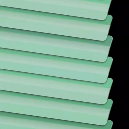 Schalusie Aluminium Fenster Jalousie Verdunkelungsrollo Fensterrollo Rollo Seitenzugrollo Plissee Jalousien Sonnenschutzrollos Für Haus/küche/büro, Glanz Grün (60×160cm)