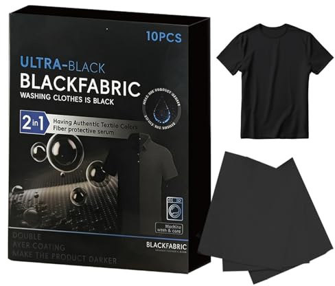 Genérico Tinte Negro Intenso Para Ropa, Tinte Para Ropa Negra En Tabletas, 10 Unidades, Restaura El Color De Tejidos Desgastados, Sin Remojo, Para Algodón, Lino, Lana Y Mezclillas
