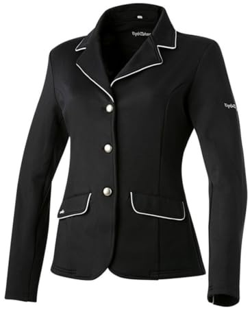 Equi-Theme/Equit'M 988481244 Soft Classic, Giacca da Competizione Unisex-Adulto, Tubazioni Nero/Grigio, Taglia Unica