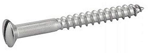 200 viti per legno a testa svasata con intaglio A2 in acciaio inox 3 X 16 DIN 95