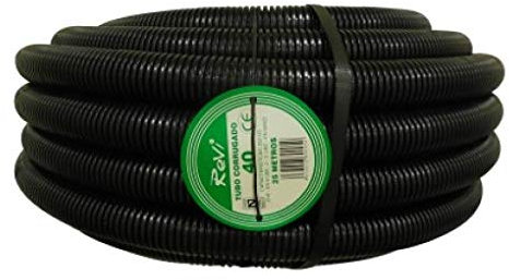 Suinga Wellrohr 40mm 25 Meter | Wellrohr mit AENOR-Zertifikat zur Kabelverlegung von elektrischen Leitungen | Außenwellrohr 40 mm | Kabelrohr