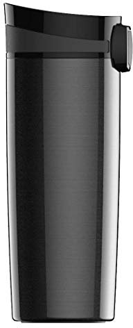 SIGG Miracle Black Thermobecher (0.47 L), schadstofffreier und isolierter Kaffeebecher, auslaufsicherer Coffee to go Becher aus Edelstahl, 1 Stück (1er Pack)
