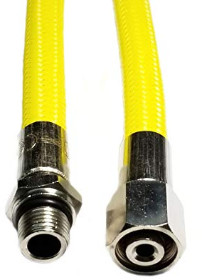 Niederdruck-Tauchschlauch, 1/2 männlich, for Apeks & Mares, gelb 102 cm.