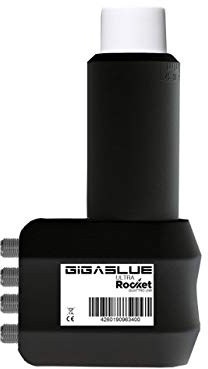 GigaBlue Ultra Rocket Quattro LNB 0.1dB für Multischalter/Switch Full HD TV 3D 4K + Wetterschutz ausziehbar