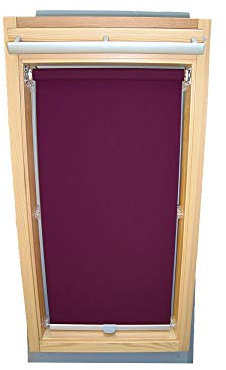 Rollo für VELUX Dachfenster Abdunkelungsrollo für TYP GGL/GPL - 606 oder S06 - Farbe lila - mit Haltekrallen