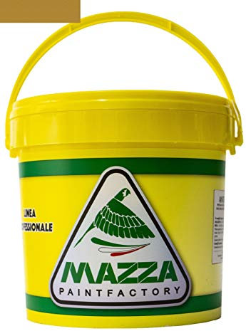 MAZZA Pittura Al Quarzo Per Muri Interni Ed Esterni Lt 5 Ad Alto Potere Coprente Colorificio (Giallo Ocra Mz1127)